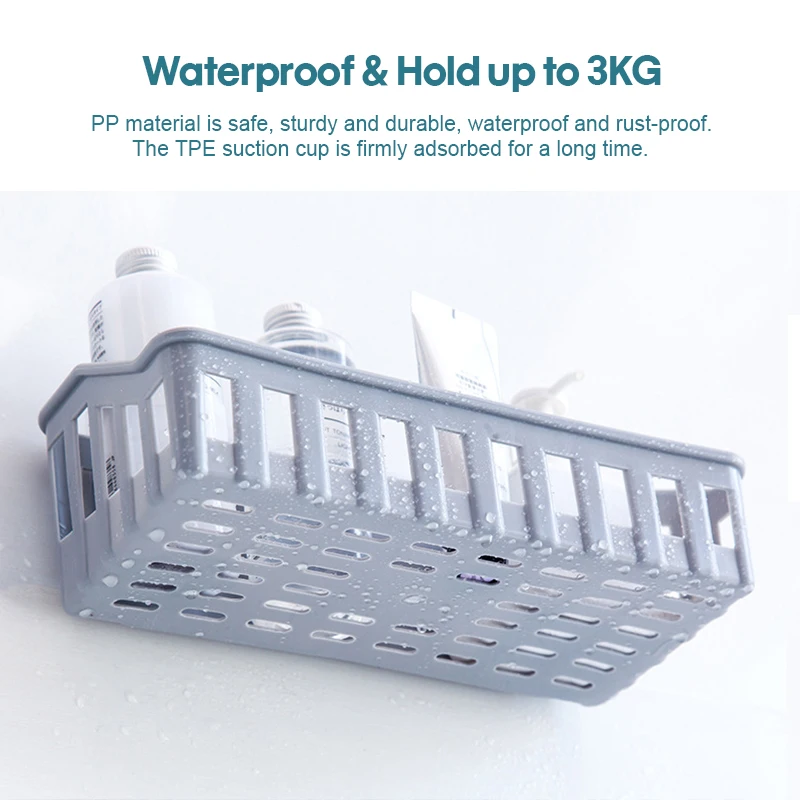 Kitchen Bathroom Rack Organizer Shelves Corner Frame Plastic Shower Caddy Storage Rack Shampoo Holder For Bathroom Accessories 2