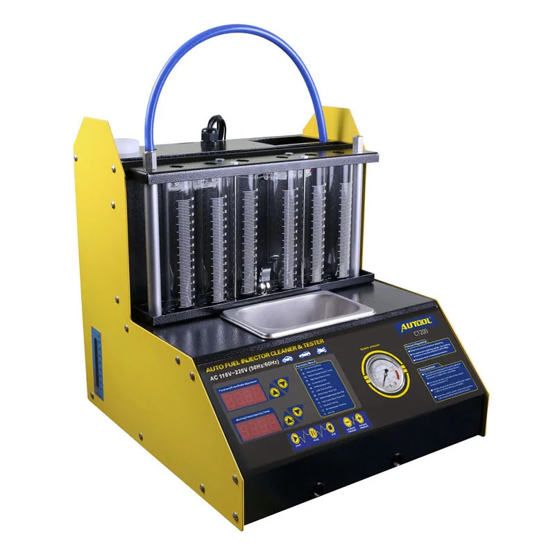 

Официальная фабрика AUTOOL, тестер топливного инжектора CT200, ультразвуковая Очистительная Машина, автомобиль, мотоцикл, 6-цилиндровый электронный инструмент для чистки