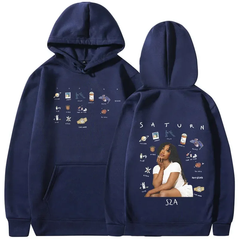 SZA Music Saturn Hoodies Men Women Clothes Harajuku Aesthetic Pullovers Fashion Hip Hop Long Sleeve Sweatshirts Fans Gift zip up hoodie,sweatshirt jacket,fleece hoodies,print hoodies