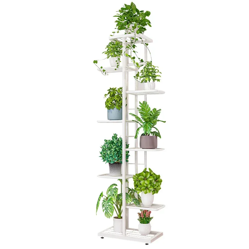 

4/5/6/7/8 Layer Plant Stand Simple Iron Art Flower Stand Strong Load-bearing Shelf Decoration Multi-scene For Indoor Gardening