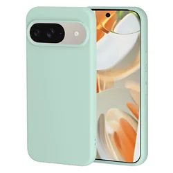 Premium Soft Liquid Silicone TPU Protective Case - Smooth Skin Feel Cover - Pixel 9 Pro (Pale blue)