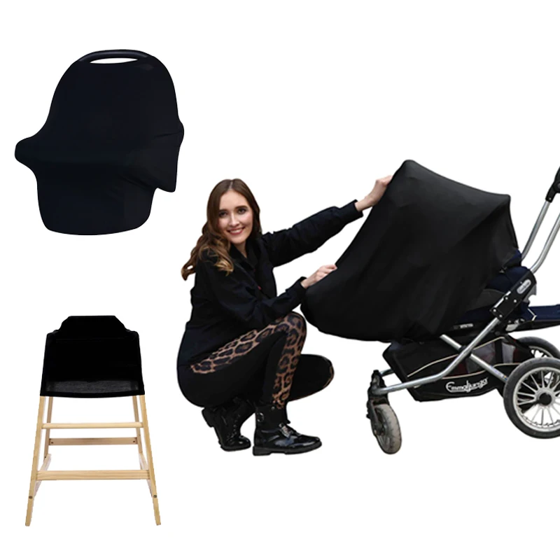 Car Seat Nursing Breastfeeding Cover, Thick Cozy Jersey Carseat Canopy Cover, Stroller Cover for Infant Babies, Multi Use Cover multifunctional 5 in 1 baby breastfeeding cover car seat cover canopy shopping cart cover trendy scarf breathable nursing cover