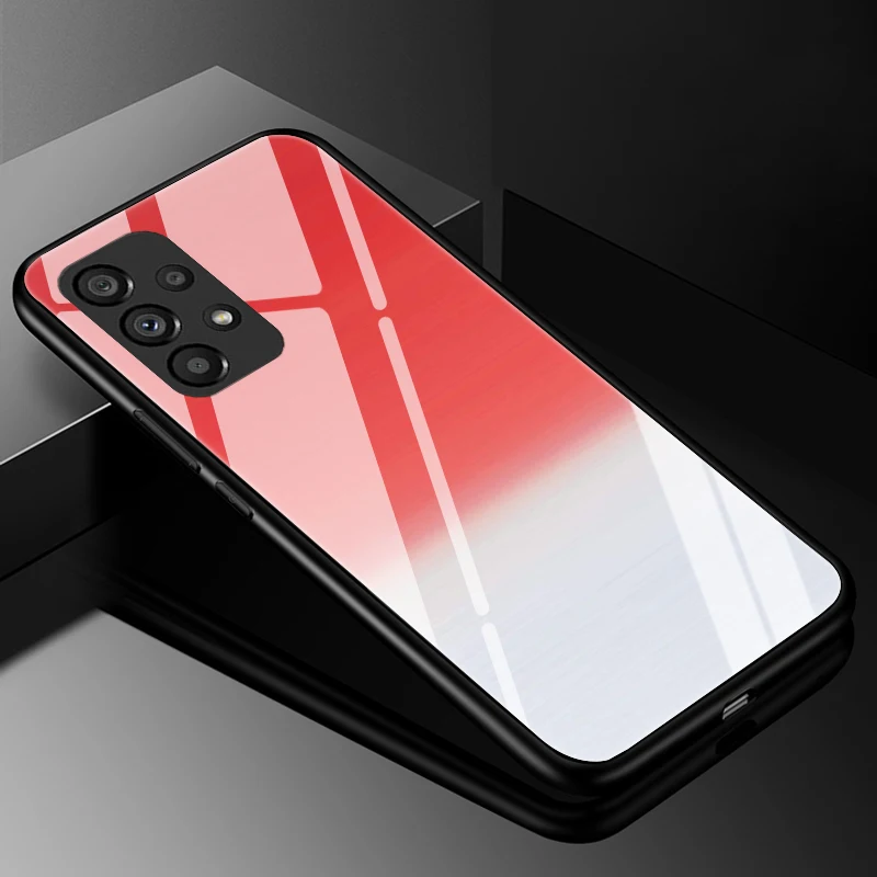 Luxury Tempered Glass Hard Back Bumper Phone Case