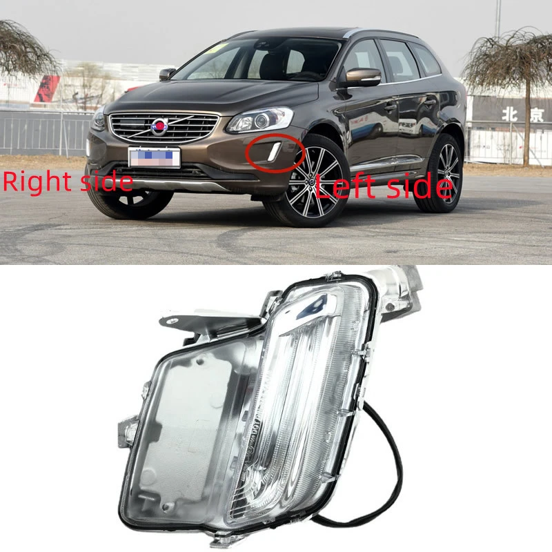 

Для Volvo XC60 2014 2015 16 2017, автомобильные аксессуары, лампа для переднего бампера, дневной свет, детский бампер, маленькая задняя противотуманная фара