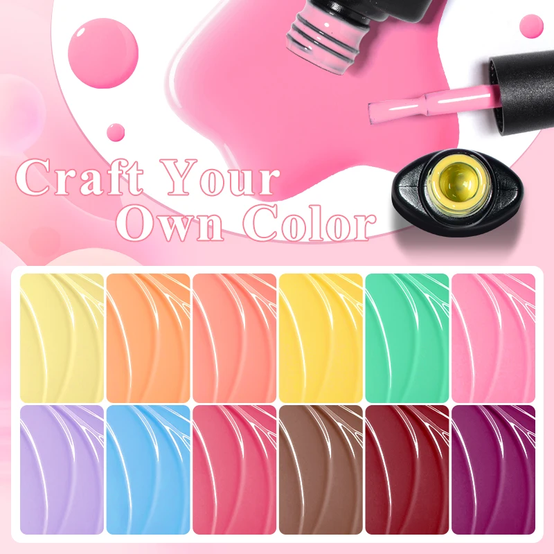 6PCS Macaron Gel Nail Polish Spring Summer Candy Set Pink Blue Color For Manicure Semi Permanent Soak Off Nail Art Gel Varnish 3
