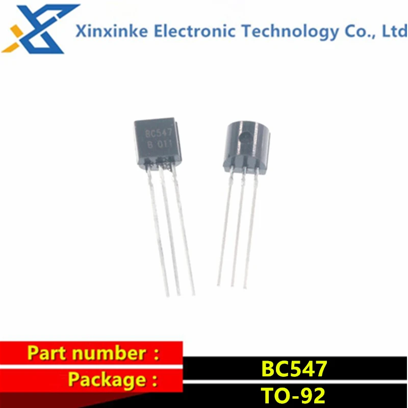 

100PCS BC547 TO-92 Triode NPN Power Transistor