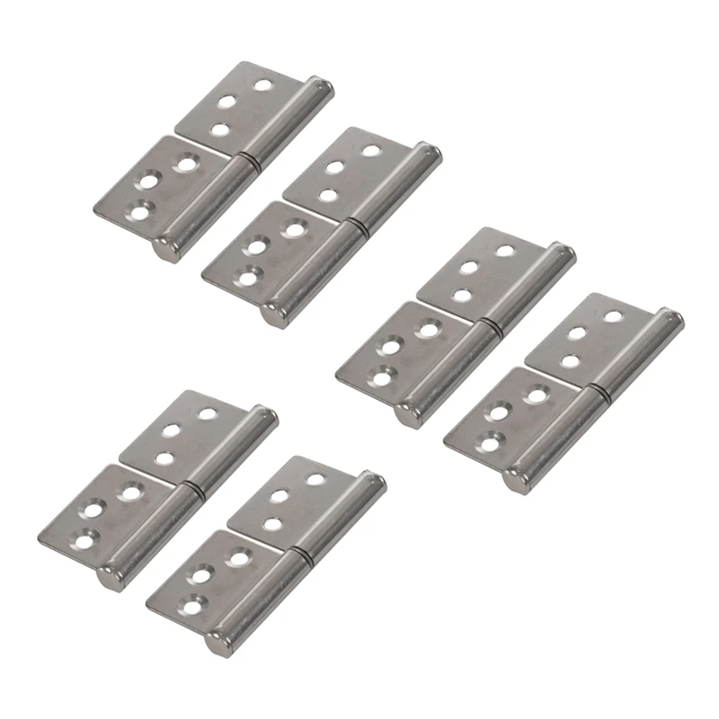 

3 Inch Silver Tone Stainless Steel 360 Degree Rotating Window Door Flag Hinge 6 Pieces