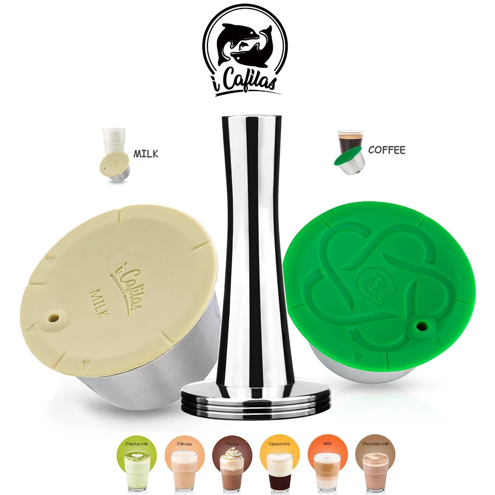 Icafilas Per Nescafe Dolce Gusto Capsula Di Caffè Riutilizzabile Filtro Per Caffè E Latte In Plastica E Acciaio Inossidabile Per Piccolo E Genio S