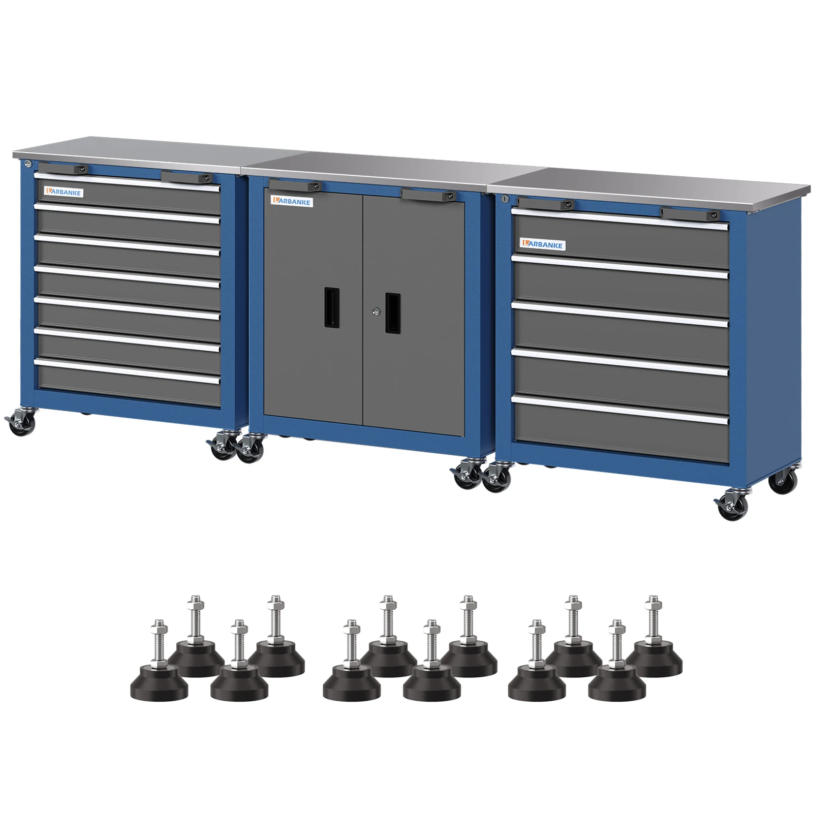 Combination Tool Cabinet,3 Different Types of Tool Cabinets with Connecting Buckle:5-Drawer/7-Drawer/Double-Door Tool Cabinet 4