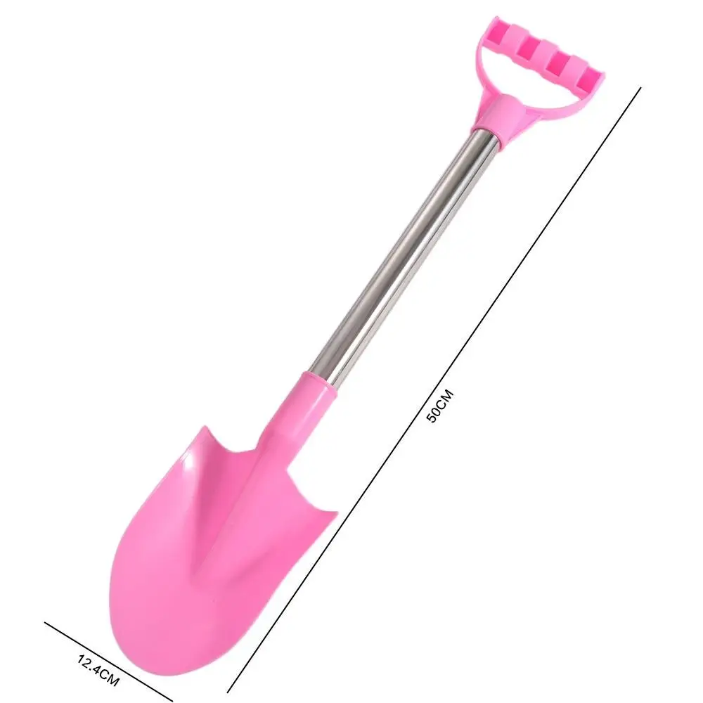 Stainless Steel Beach Shovel Gardening Digging Sand Tools Digging Sand Shovel Plastic Play House Pointed Shovel Gift