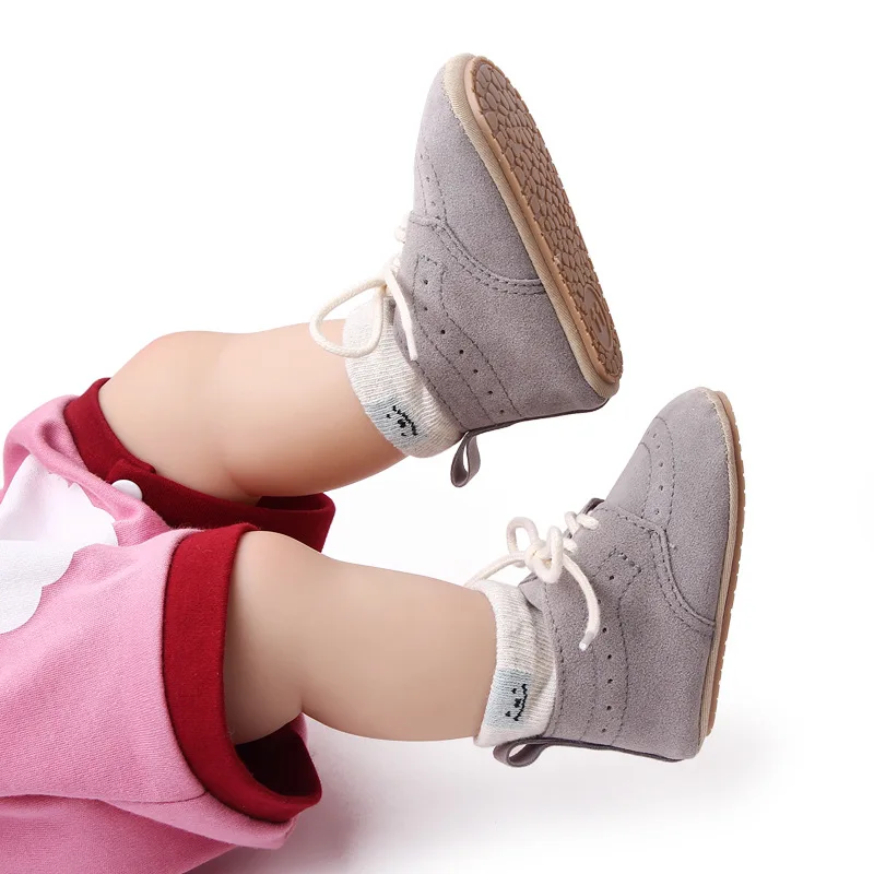 Newborn Baby Shoes Baby Boy Girl Shoes Classic Leather Rubber Sole Anti-slip Toddler First Walkers Infant Girl Moccasins
