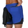 Men Sport Shorts Summer 2 In 1 Double-deck Quick Dry GYM Sport Shorts Fitness Jogging Workout Shorts Running Short Pants Men 6