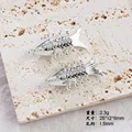 Bright silver [25 * 12mm] one piece
