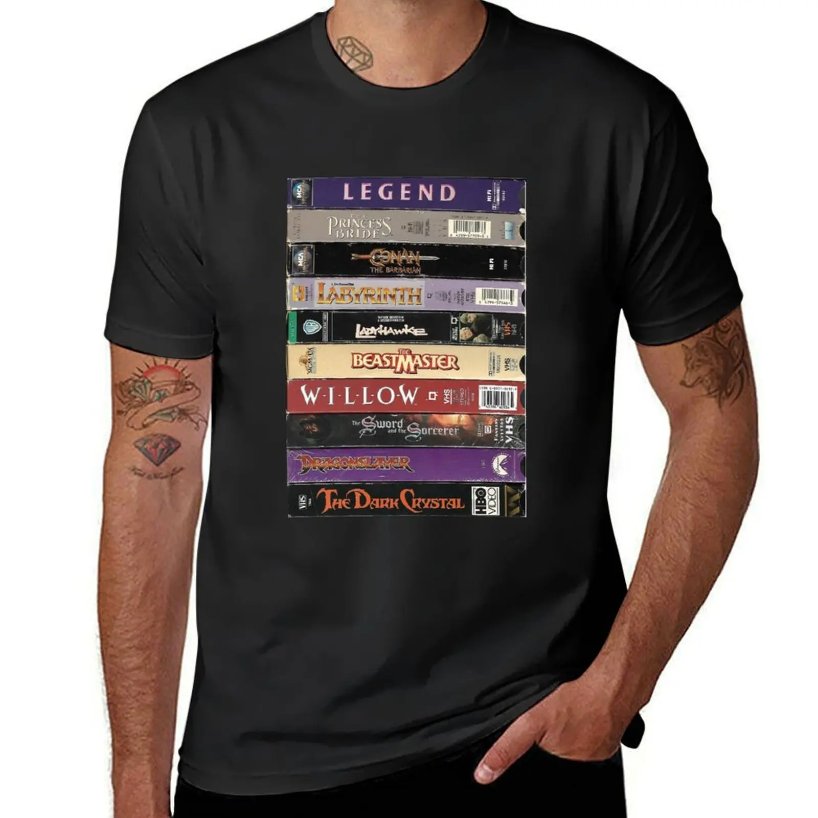 80s Fantasy VHS T-Shirt animal prinfor boys sports fans sublime t shirts for men graphic