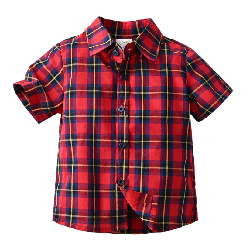 

Kids Shirt Baby Boys Clothes 2022 New Summer Short Sleeve Formal Cardigan Blouses Tops Cotton Children Shirt Outerwear Clothing