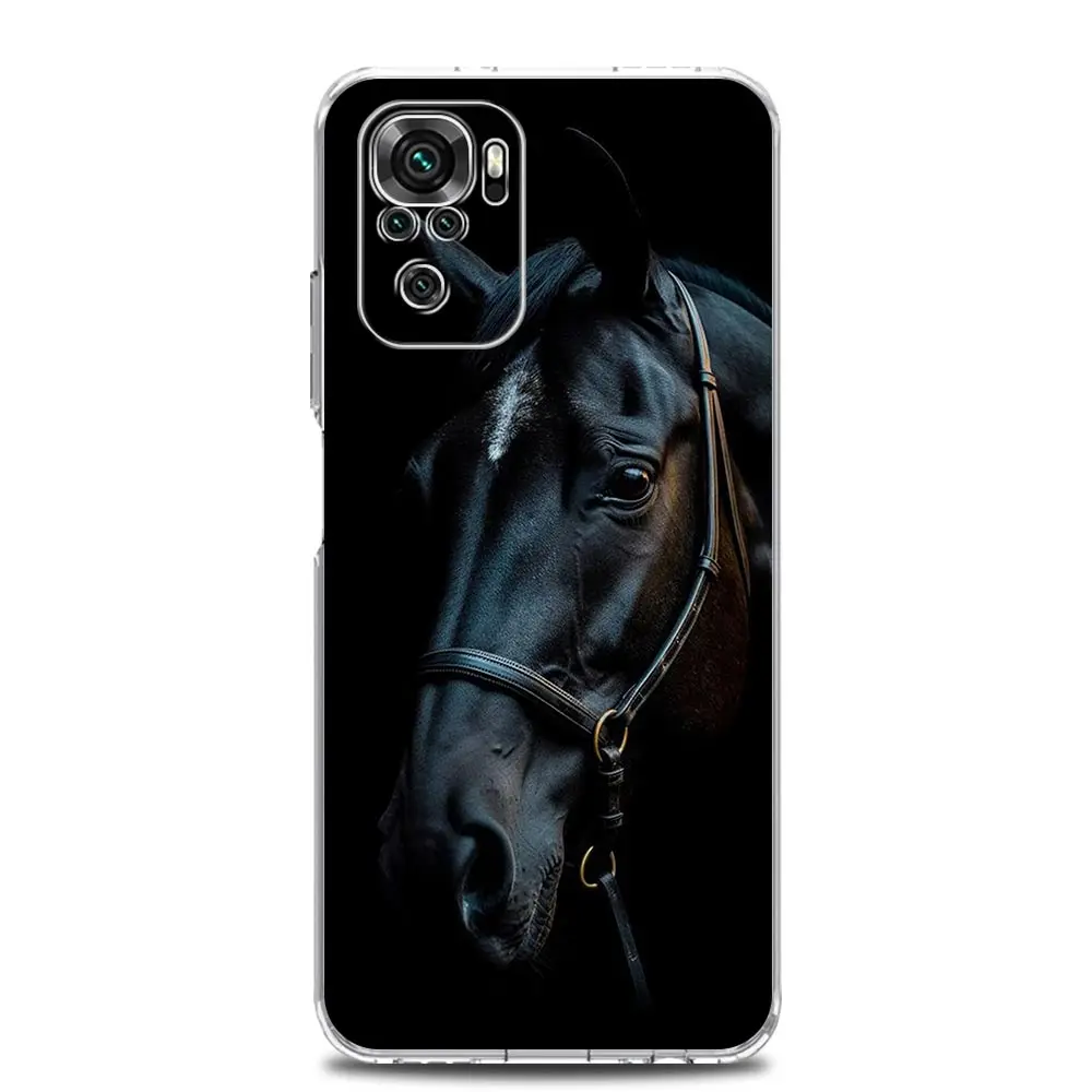 Clear Soft TPU Horse Design Phone Case