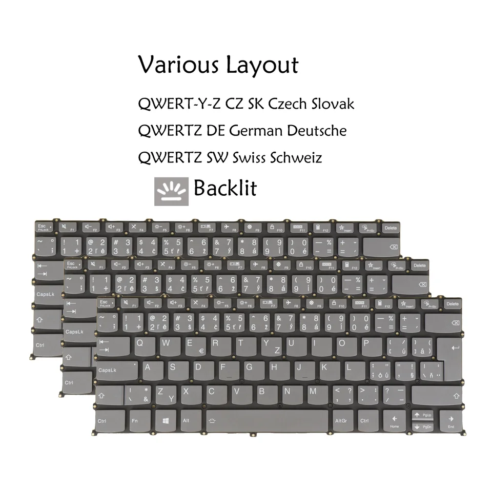 Replacement Laptop Keyboard For Lenovo Yoga 7 14IAL7 - US English Backlit Keyboard 3cm