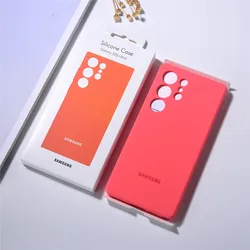 Original Liquid Silicone Shockproof Protective Case - Enhanced Camera Protection for S25 Ultra (Red)