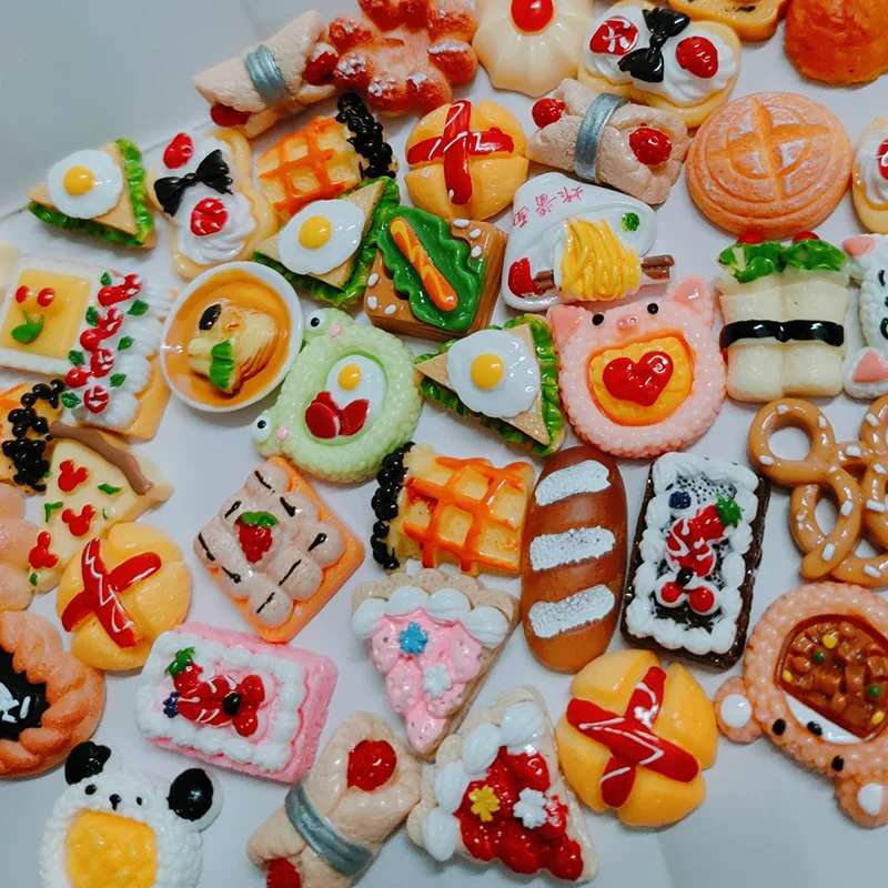 New Cute Dollhouse Miniature Cake Pizza Bread Diy Dessert Mini Food For