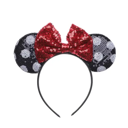 Mouse Ears Headhand for Girls Adults Cute Cartoon Party Cosplay Hair Accessories Sequin Bows Hairband Toys - Image 8