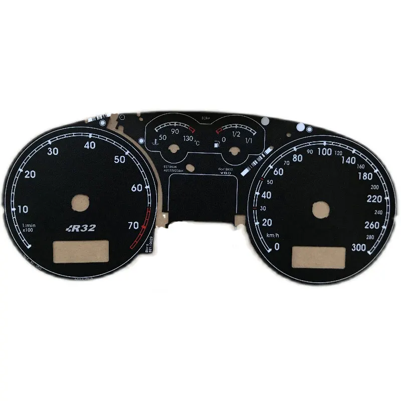Car Instrument Blue Needle White Background Scale Paper LED Light For VW Bora MK4 Golf 4 R32 Meter 300 R32 car gauge meter