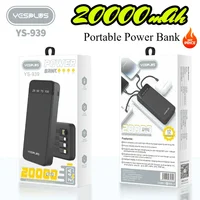 New 20000mAh Large Capacity Power Bank Fast Charging External Battery Comes with 4-Wire Charger LED Display Portable Power Bank 1
