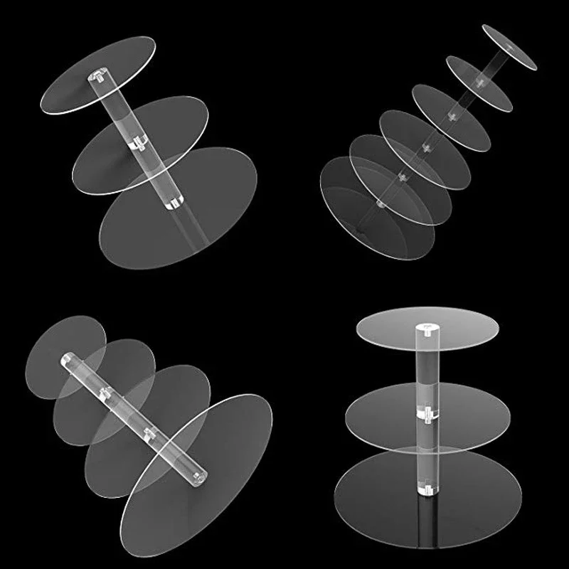 3/4/5 Tier Cake Display Shelf Cupcake Holder Plate Birthday Party Decoration Stands Molds Acrylic Wedding Cake Stand Crystal Cup