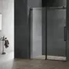 Square Rail Frameless Sliding Shower Door SVSD5003-4874MB, Easy-Clean Coating 3/8" Tempered Glass - 304 Stainless Steel Hardware 1
