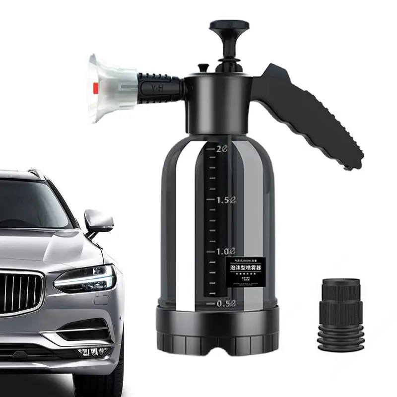 

2L Car Foam Sprayer PE Automotive Wash Pump Pressure Sprayer Portable High Pressure Foaming Watering Spray For Cars Maintenance