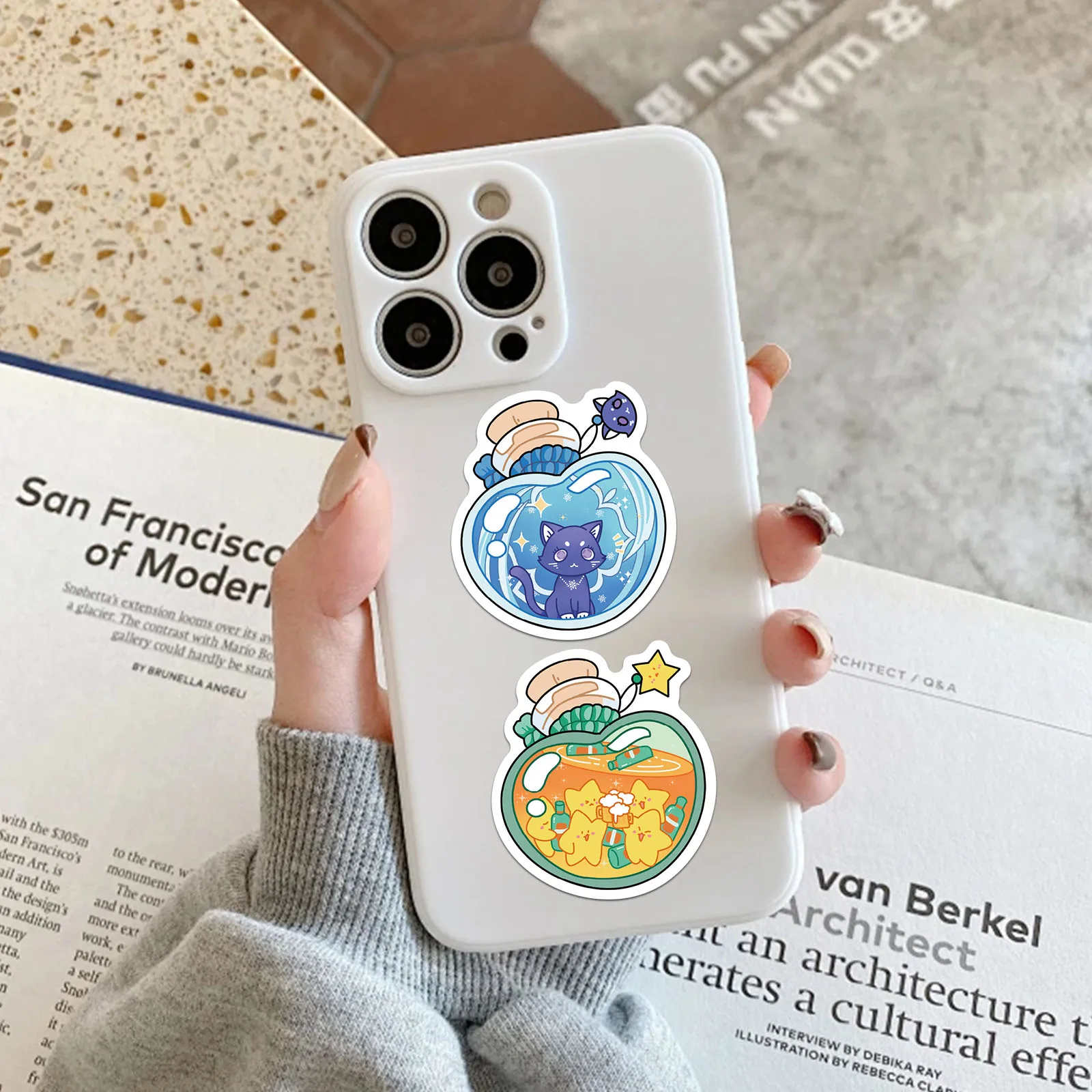 50PCS Bottle Elf Stickers Exquisite and Cute Account Materials Phone Cases Laptop Suitcases Water Cups Waterproof Stickers