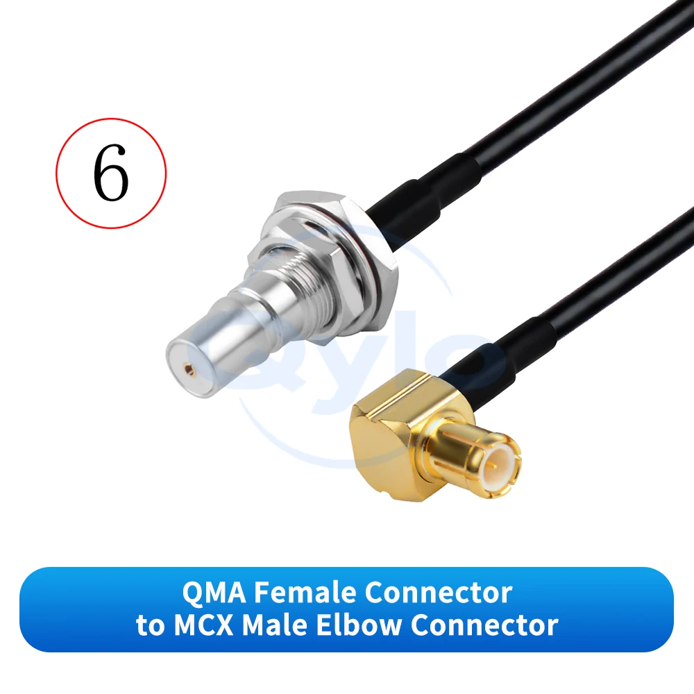QMA auf MCX Stecker/Buchse Adapterkabel Verbindungskabel Antenne HF-Verlängerungskabel Hohe Flexibilität RG174 TPU-Kabel (1 Stück) – Detail 8