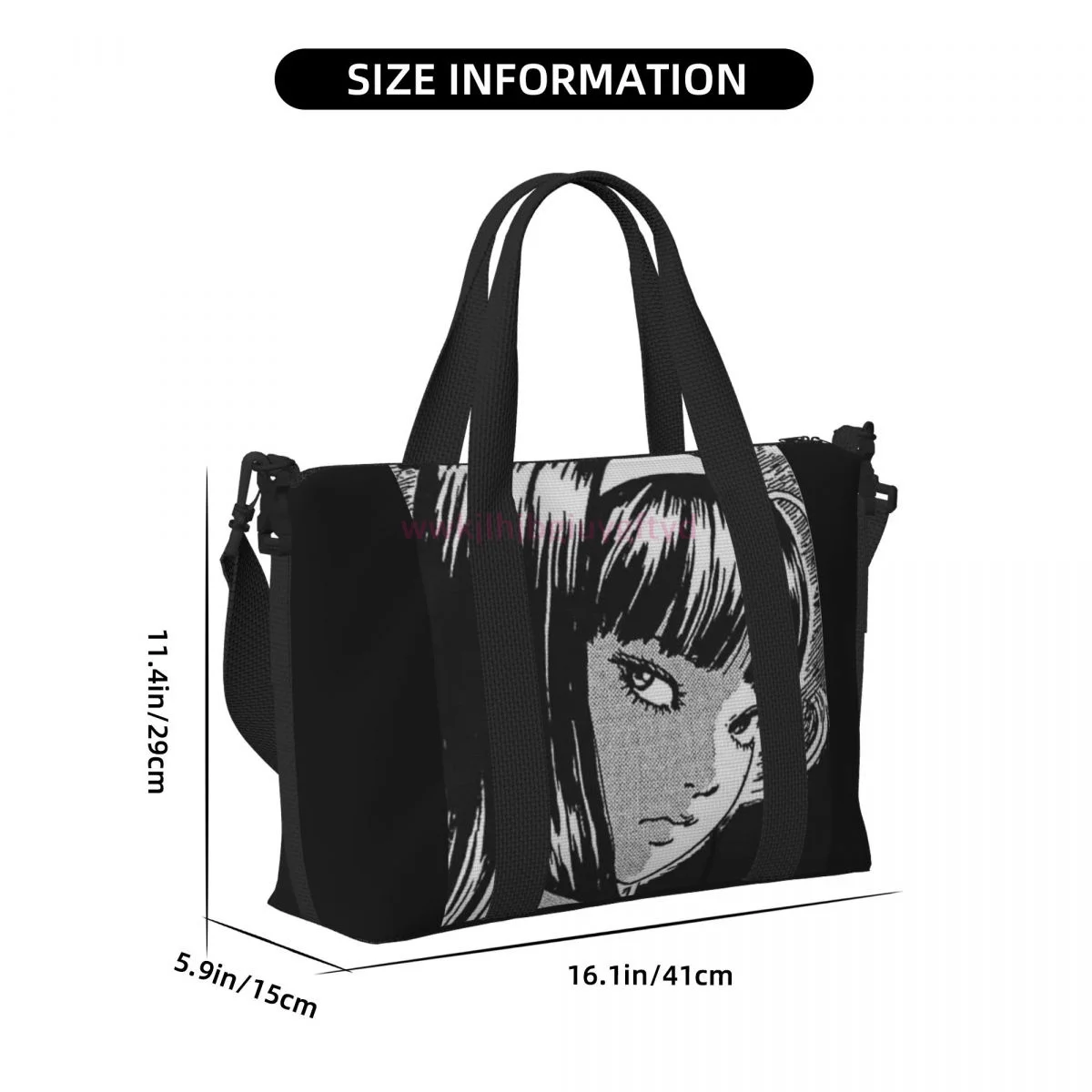 Cartoon Printing Spacious and durable men's and women's cartoon printed nylon large capacity sports fitness bag