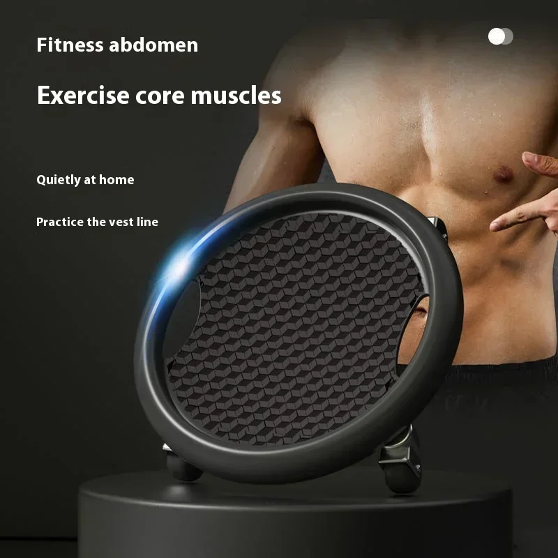 Abdominal Wheel Roller Abs Trainer Abdominal Waist Exerciser Bodybuilding Mute Sliding Plate Fitness Equipment Home Training