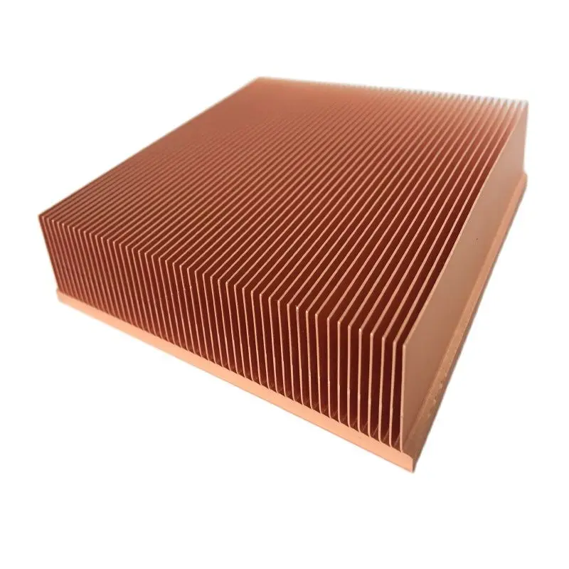 Dissipador de Calor Faça Você Mesmo Pure Copper Skiing Fin Radiador Dissipador de Calor Chip Eletrônico Amplificador de Potência Refrigerador Puro 80x80x20 mm - Imagem 2