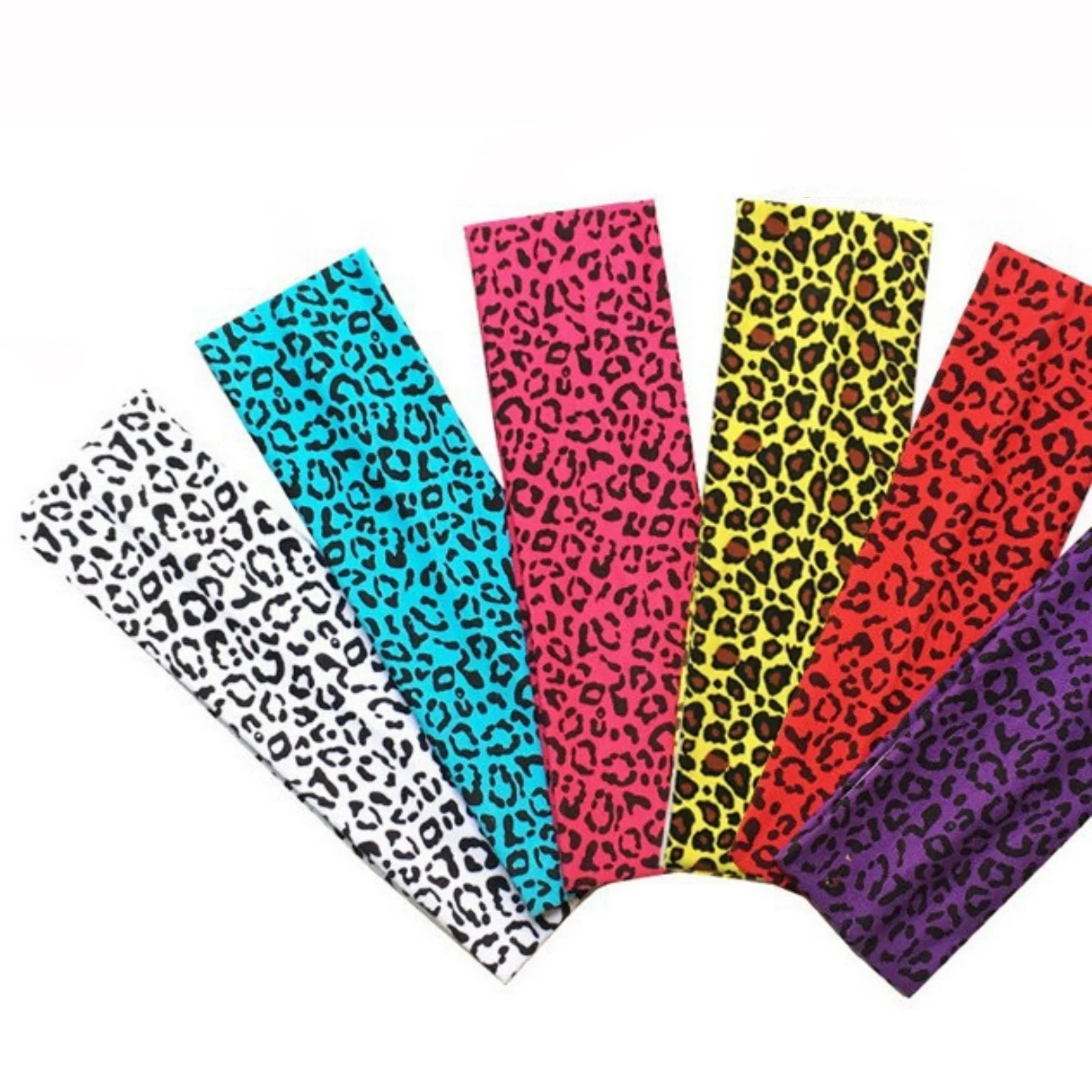 1PC Leopard Print Sports Yoga Headband, Elastic Non - Slip Sweat - Absorbent Headwrap For Fitness, Workout, Multiple Colors