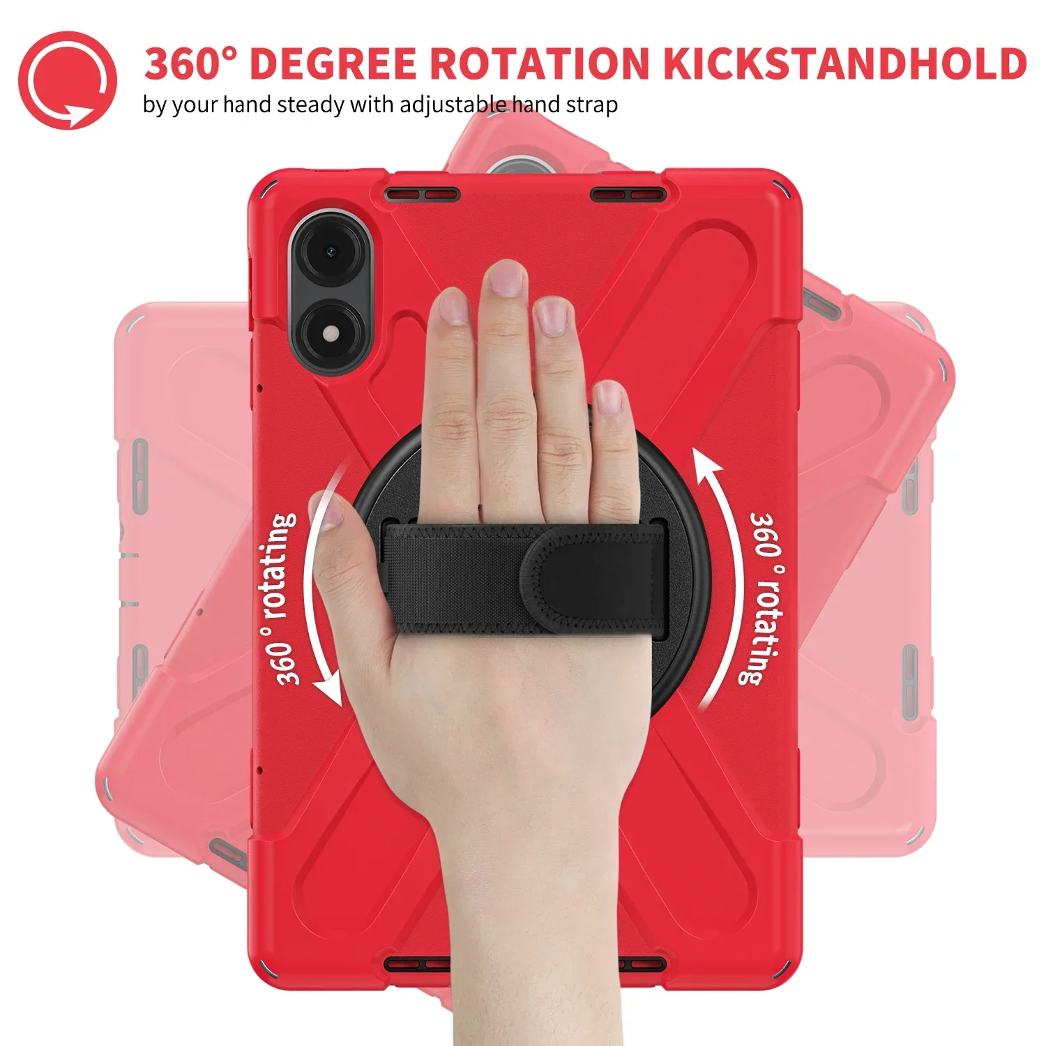Kids Edition Shockproof Armor Tablet Cover with Stand and Strap