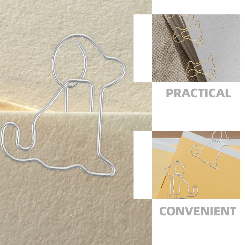 Paper Clips 30 Pcs Dog Paper Clip Convenient Clips Adorable Giant Decorative Bills Clamp Metal Mini