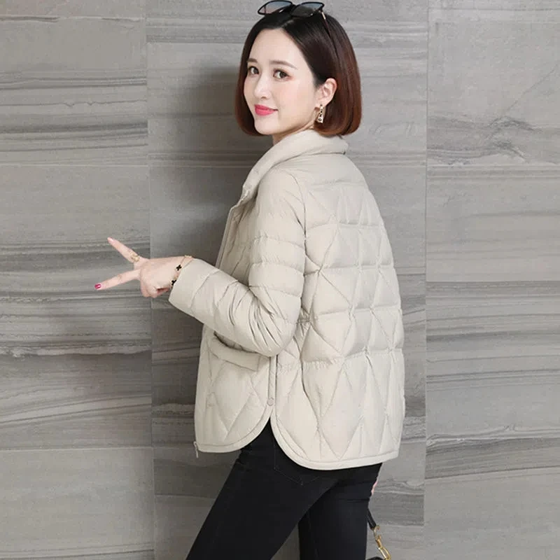 Parkas Women 2024 Autumn New Fashion Loose Casual Winter Padded Coat Female Large Size Lightweight Short Down Cotton Jacket