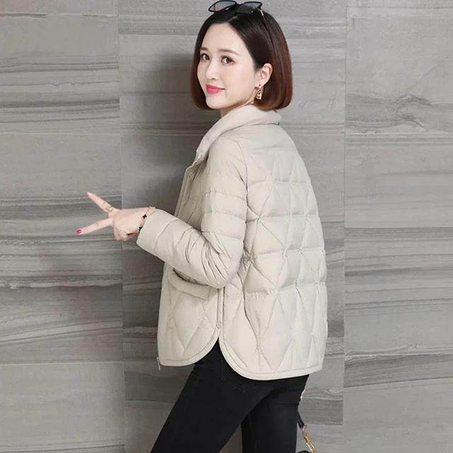 Women's Loose Casual Winter Padded Coat, Lightweight, Short Down, Cotton Jacket, Female, New Fashion, Large Size, Autumn, 2024