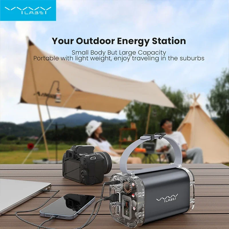 Vyvylabs Power Bank 100W 40000mAh Fast Charge Digital Display Powerbank Portable Waterproof Charger With Light For Outdoor 3