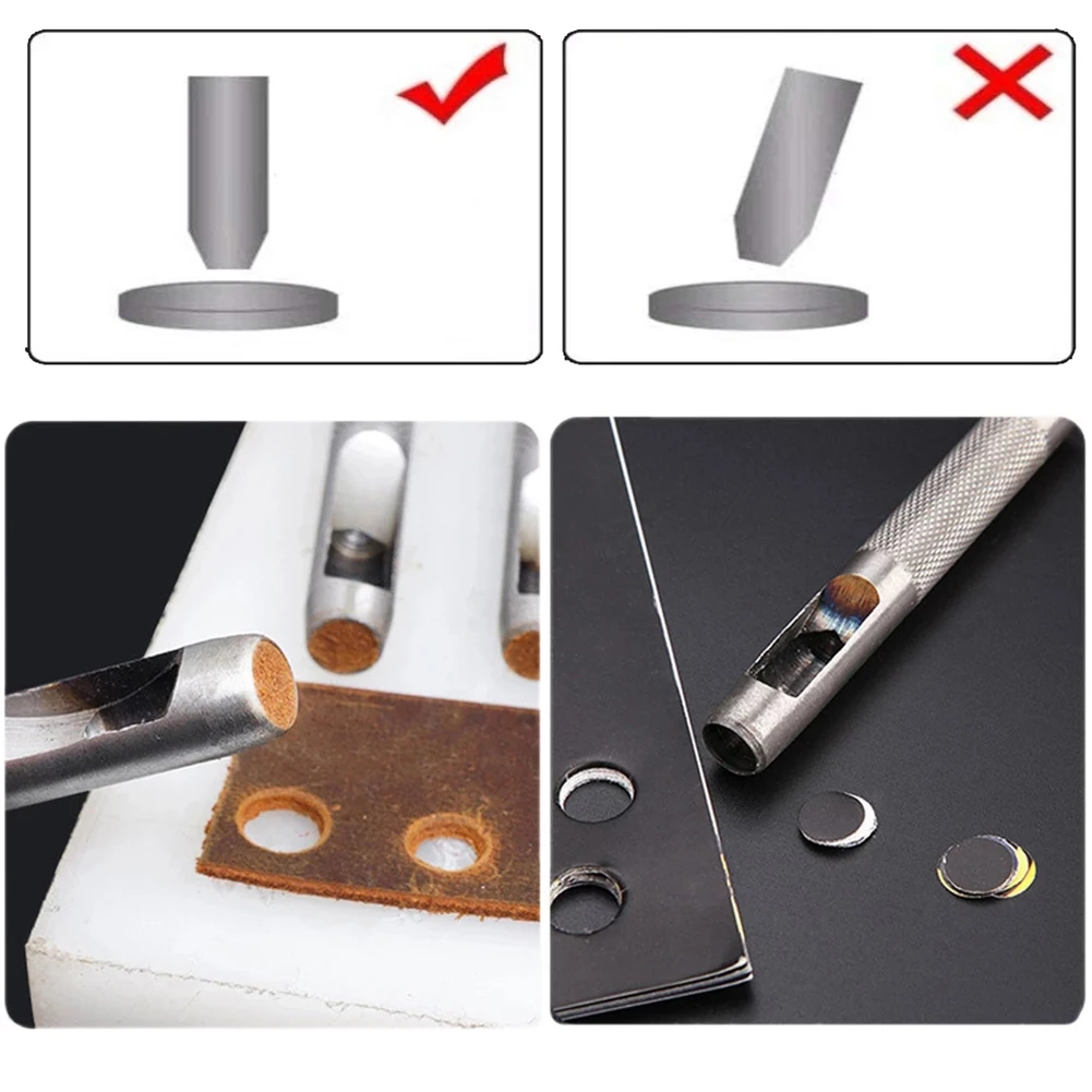 

1pc Leather Round Shape Hole Punch Set Belt Watch Band Puncher Tool DIY 1.5-4mm Woodworking Tools Herramientas Ferramentas