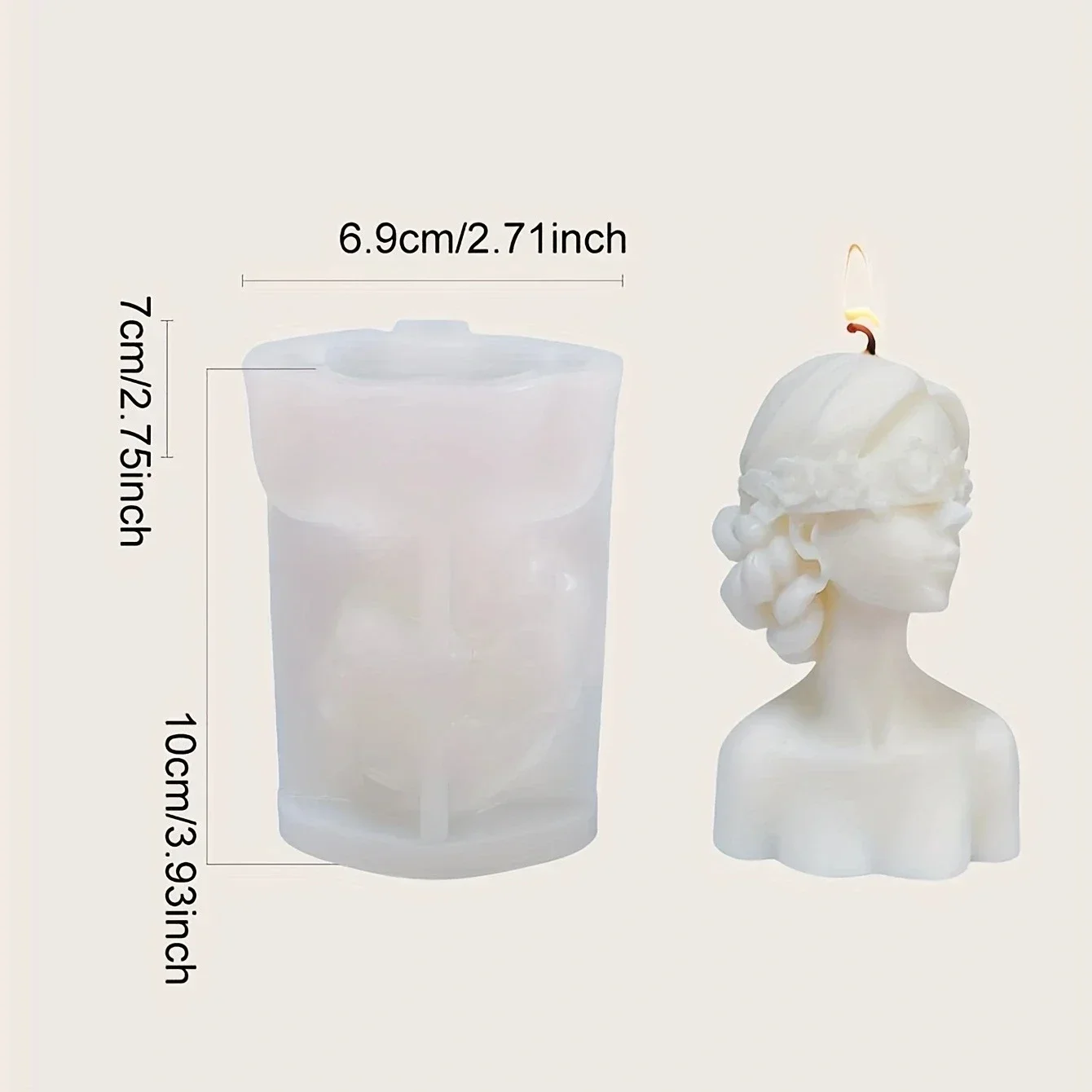 Home Crafts Girl Silicone Candle Molds DIY Rose Blindfolded Female Aromath Gpysum Home Decor Making Women Head Art Candle Mould