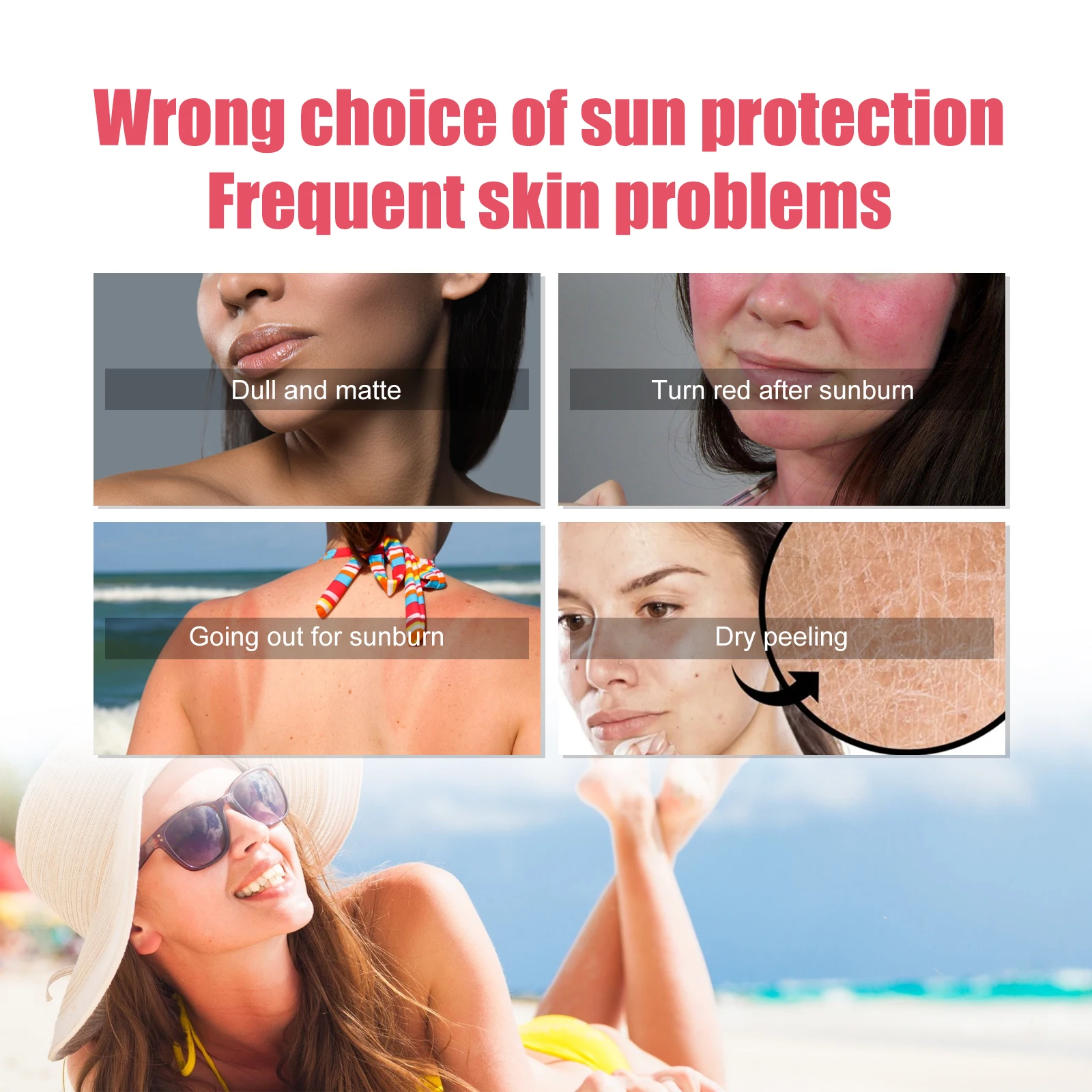 Facial Body Rose Sunscreen Cream Stick SPF50+ Skin Protective Cream Anti Sun Facial Protection Refreshing Moisturizing Sunscreen 4