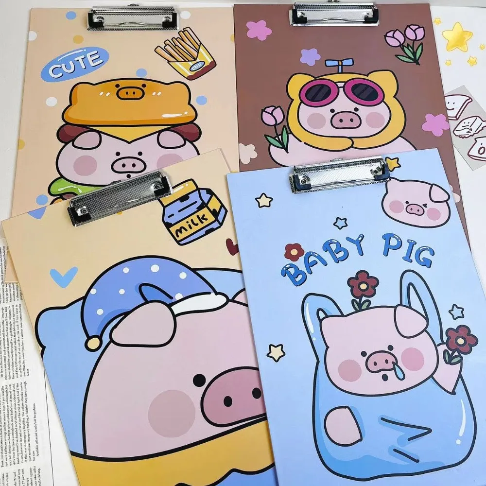 

Cartoon File Folder PP Writing Sheet Pad with Clip Writing Clipboard Writing Pad Writing Tablet Document Holder Office