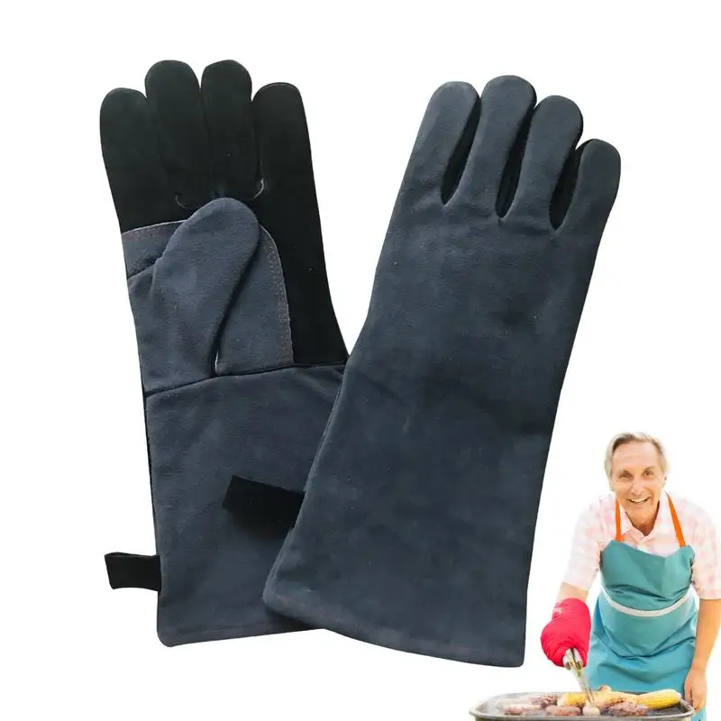 

Barbecue Gloves Heat Proof BBQ Cooking Mitts Fireproof Multifunctional Grill Gloves Non-Slip Oven Gloves For Baking Picnic