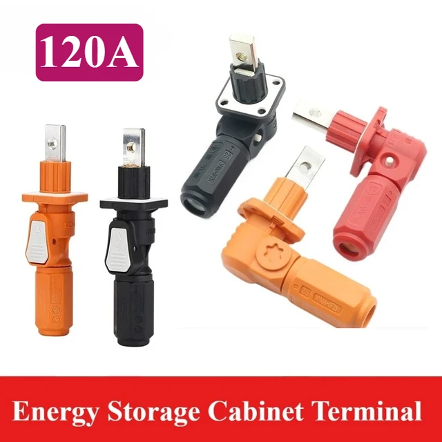 120A Energy Storage Cabinet Connector Single Core Converter อะแดปเตอร์ Terminal Quick ปลั๊กตรงพลังงานแสงอาทิตย์แบตเตอรี่ Connector 1