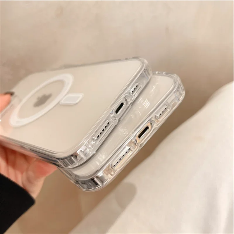 Magsafe Case Original For Magsafe Magnetic Wireless Charging For iPhone 14 13 12 11 Pro Max Mini X XR XS 7 8 Plus SE HD Clear Hard