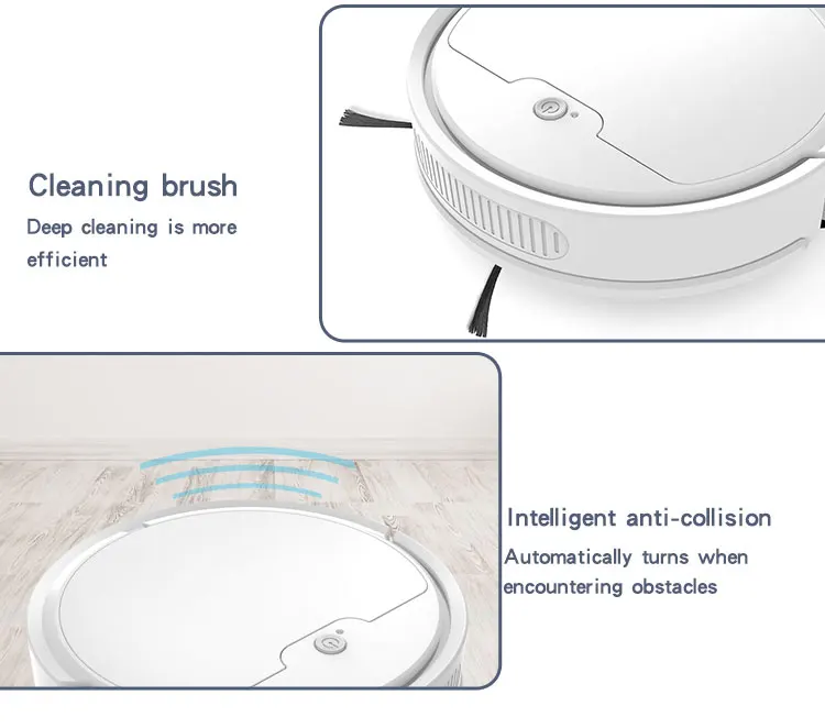 Bowai aspirateur robot OB8s robot de balayage de sol 3 en 1 amélioré