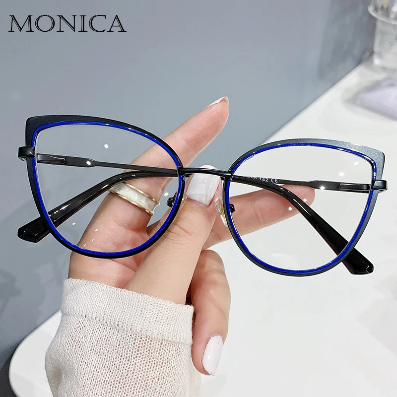 2024 Anti-blue Light Women Cat Eye Eyeglasses Frame Brand Designer