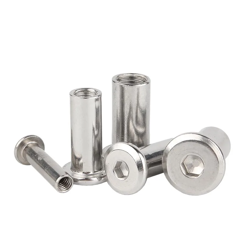Hexagon nuts Rivet nut Insert nut Rivet lock nuts Carbon steel nuts Flange nut Locking nuts 5/ 10/ 20pcs M3 M4 M5 M6 M8 304 Stainless Steel Large Flat Hex Hexagon Socket Head Rivet Connector Insert Joint Sleeve Cap Nut